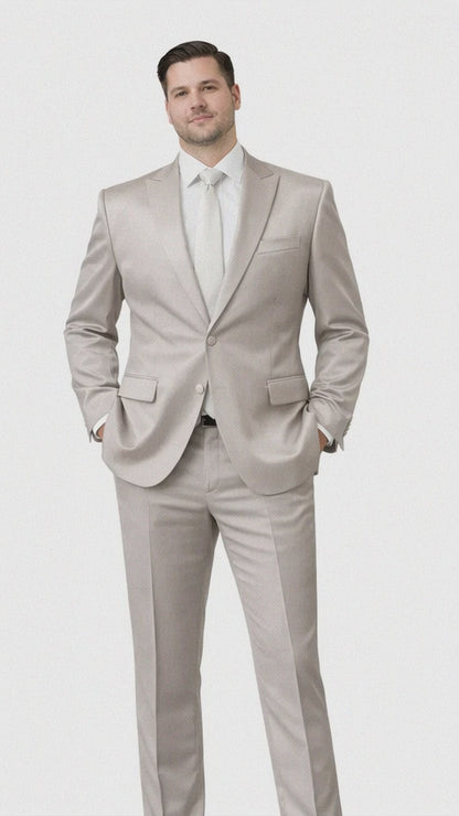 Rossiman Suit - Sateen Suit - Gray Shiny Suit