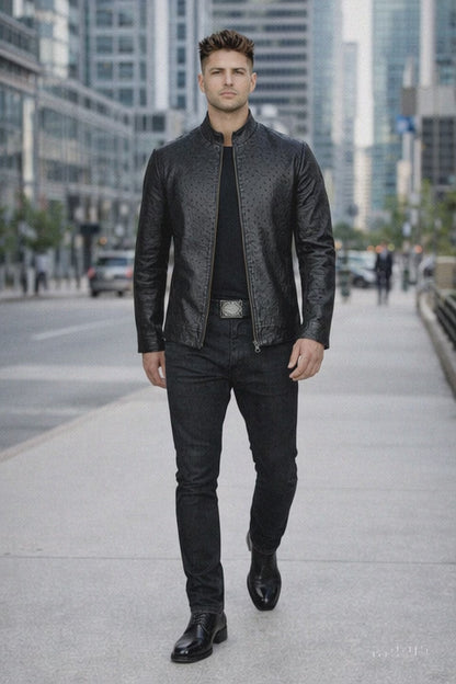 Original Fine Ostrich Leather Jacket