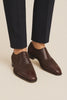 Brown Ostrich and English Suede Gored Slip On Dress Shoes for men By Mezlan Made In Spain Brand
