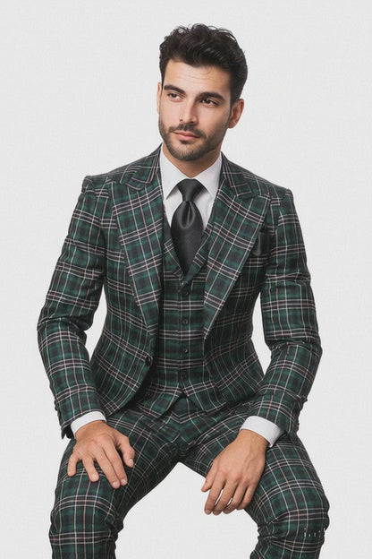 Classic Fit in Green Color by Rossiman