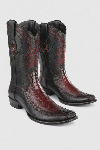 Men's Wild West Ostrich Leg with Deer Dubai Toe Boots 279F05