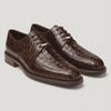 Belvedere Chapo Brown All-Over Genuine Exotic Hornback Crocodile Shoes