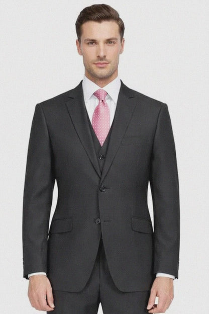 Giorgio Fiorelli Charcoal, Gray, and Light Gray Two-Button Suit