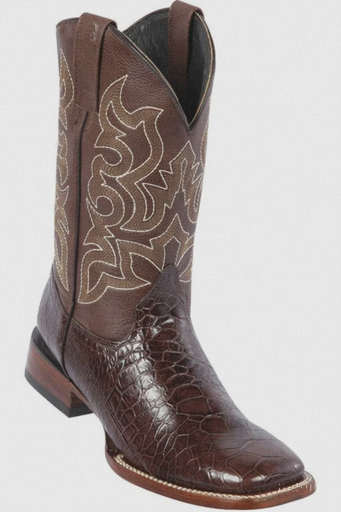 Botas de Tortuga Grabada Horma Rodeo Cuadrada
