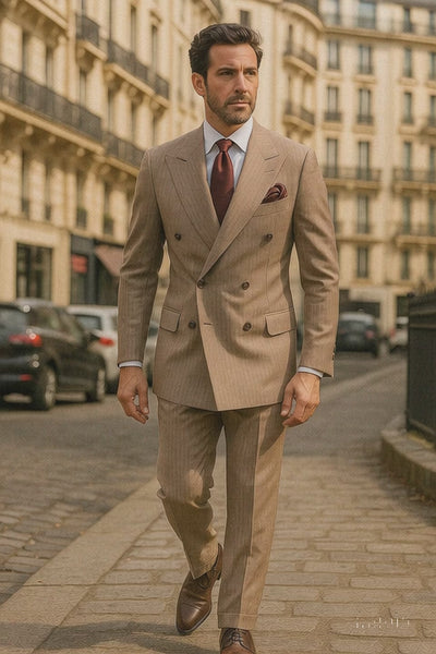Light Brown with Brown Pinstripe Color by Rossiman