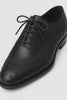 Mens Mezlan Getty Ostrich Wingtip Dress Shoe in Cognac