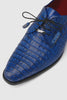 Marco Di Milano Lacio Electric Blue Caiman Crocodile Derby