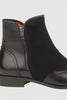 Men's Camilleri Calf/Suede Black Ankle Zip Boot By Mezlan Made In Spain Brand