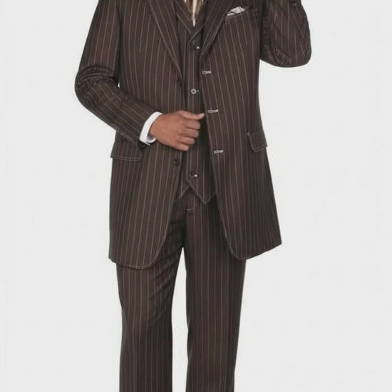 Brown Pinstripe - Zoot Suit