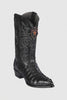 Los Altos Men's Black Genuine Caiman Tail Boots