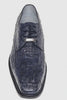 Belvedere Chapo Navy All-Over Genuine Hornback Crocodile Shoes