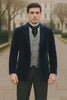 Sapphire Velvet Roderick Smoking Jacket – Luxurious Men's Wear