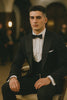 Mens Peaky Blinders Costume Thomas Shelby Black Vested Tuxedo