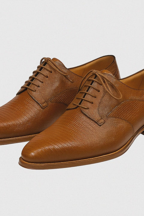 Mens Mezlan Pegaso Lizard Dress Shoe in Black