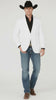 Mens White Western Blazer – Classic Cowboy Style Sport Coat for Formal - Cowboy Jacket