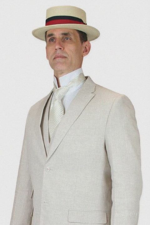 Riverdale Linen Coat - Natural | Crisp 3-Piece Linen Suit for Summer