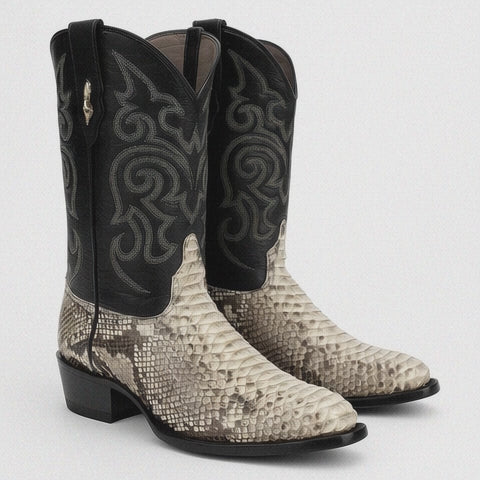 Los Altos Men's Natural Python Snakeskin Boots