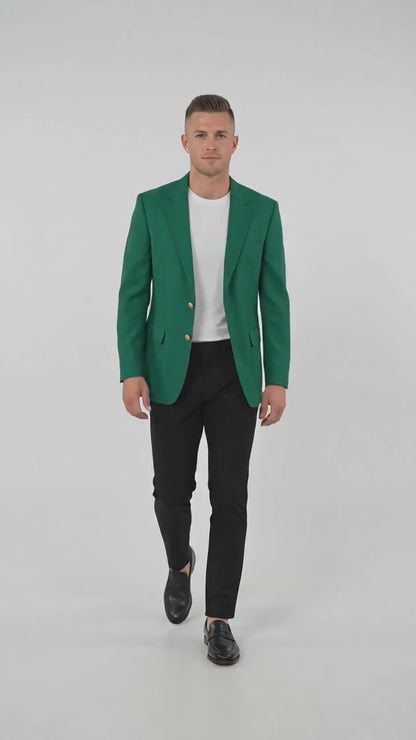 Men’s Kelly Green Blazer with Black Pants – Church, Business and Formal