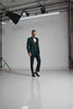 Men’s Hunter Green Vested Tuxedo – Floral Lace Designer Wedding Suit