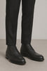 Los Altos Black Ostrich Quill Dress Ankle Boots