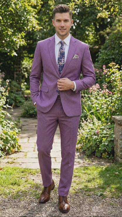 Men’s Light Purple Suit Blazer and Suit Jacket Mauve – Formal Wedding & Party Wear Coat for Business Prom and Church