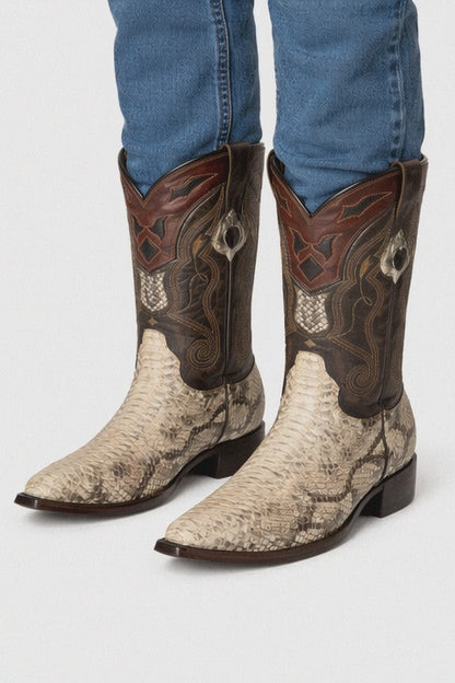 Pointy Snake Skin Boots