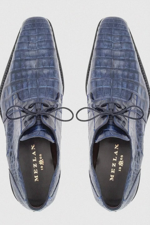 Mezlan Crocodile Derby Shoes - Mezlan Crocodile Derby Dress Shoes - Mezlan Dress Shoe On Sale