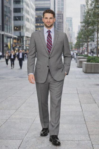 Modern Fit Tiglio Wool Double-Breasted Suit – Premium Tailored Formal Suit