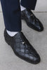 Marco Di Milano Olivieri Black Pirarucu Dress Shoe Oxfords