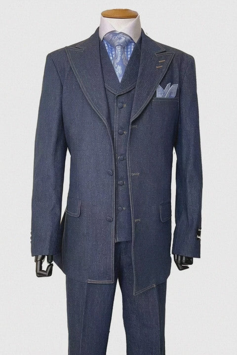 Men's Denim Formal Suit