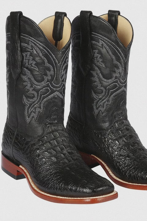 Botas Cuadrada de Cocodrilo Caiman Lomo