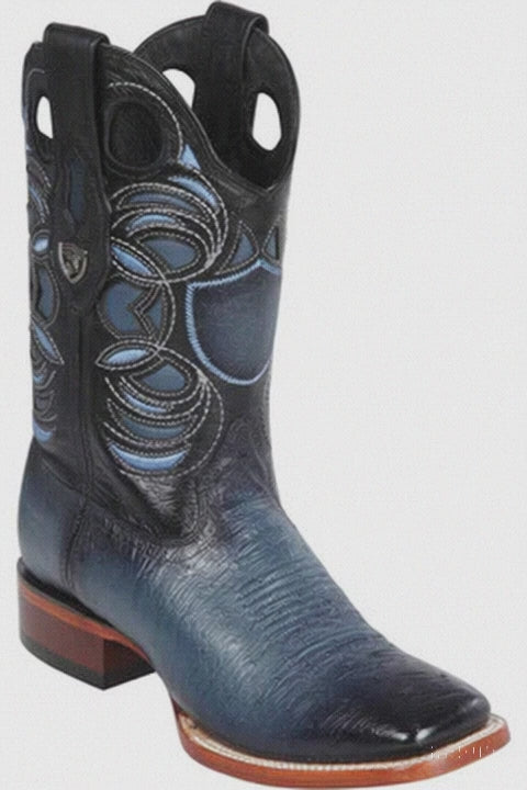 Men's Wild West Smooth Ostrich Ranch Toe Boots 282497