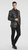Luxury Black Floral Embroidered Blazer for Men – Designer Party and Wedding Wear Jacket