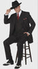Mens Black and Red Pinstripe Zoot Suit – 1920s Gangster Vintage 3-Piece Suit for Formal, Prom, and Themed Events