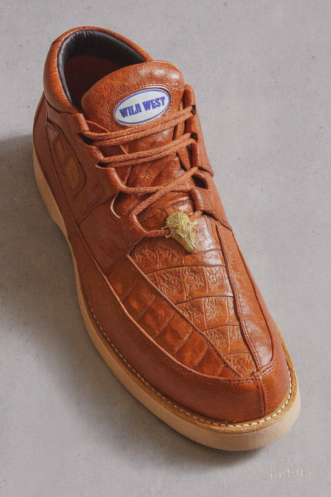 Men's Wild West Boots Caiman and Smooth Ostrich Skin Shoe 2ZA052803