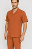 Mens Walking Suit in Color Papaya Leisure Suit Casual Matching Shirt and Pants $99