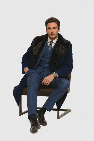 Dark Navy Blue Overcoat