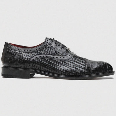marco-di-milano-john-black-shoes-exotic-caiman-crocodile-woven-leather-dress-oxfords