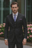 Steve Harvey Suits Brand - Mens Black Suit - Designer Brand Suit No Pleated Pants Modern Fit