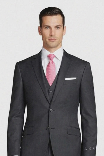 Mantoni Charcoal Two-button Wool Suit