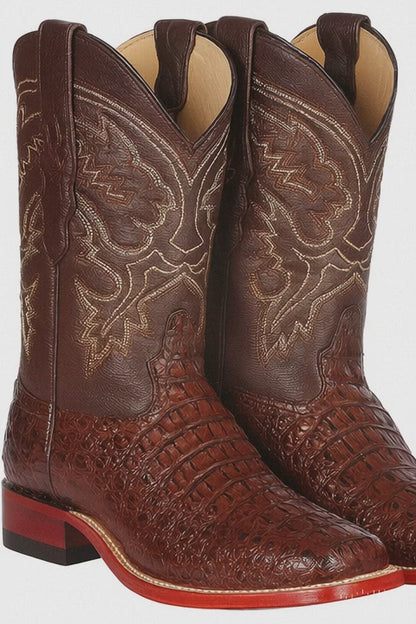 Botas Cuadrada de Cocodrilo Caiman Lomo
