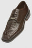 Mens Belvedere Chapo Caiman Crocodile Hornback Dress Shoe in Brown