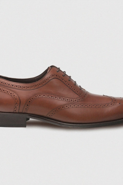 Mens Mezlan Ugalde Classic Wingtip Dress Shoe in Cognac