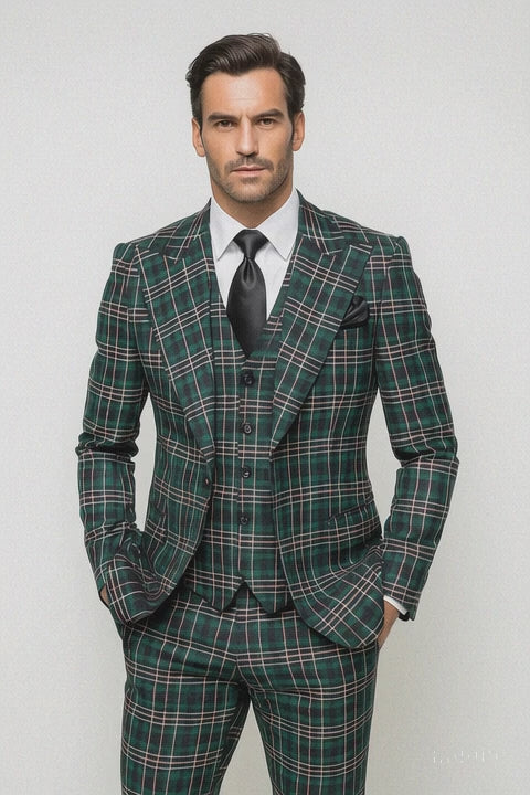 Classic Fit in Green Color by Rossiman