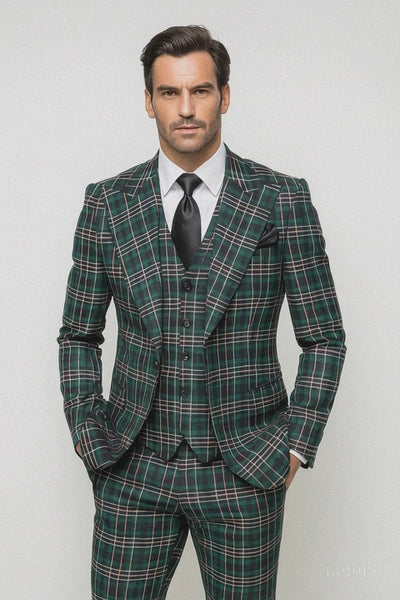 Classic Fit in Green Color by Rossiman