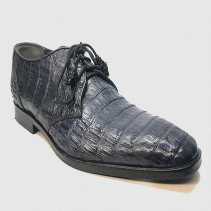 Los Altos All-Over Crocodile Lace Up Dress Shoes