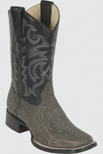 Men's Los Altos Shark Skin Wide Square Toe Boots