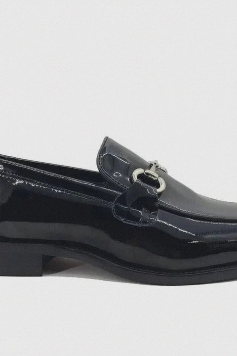 Signature Horse Bit Patent Leather Loafer