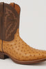 Dan Post Men's Alamosa Full Quill Ostrich Square Toe Boots - Sand