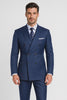 Royal Blue Pinstripe Suit - Gangster Suit - 1920's Suit - Double Breasted Suit
